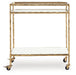Plattfield - Antique Gold Finish - Bar Cart - Simple Home Plus
