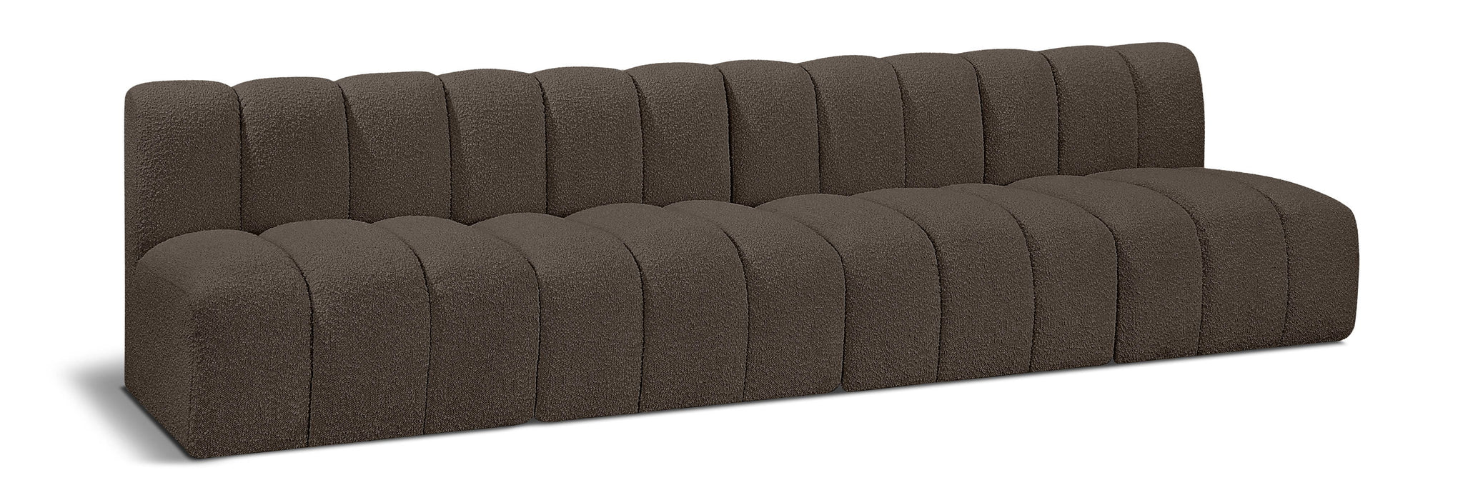 Arc - Boucle Fabric 4 Seats Modular Sofa - Simple Home Plus