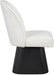 Marlowe - Linen Textured Fabric Upholstered Swivel Dining Side Chair - Stained Black - Simple Home Plus