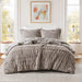Gia - 3 Piece King/California King Solid Comforter Mini Set - Gray - Simple Home Plus