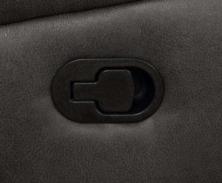 Lawrence - Upholstered Padded Arm Reclining Sofa - Charcoal - Simple Home Plus