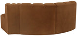 Arc - Velvet 3 Piece Modular L-Shaped Sofa - Saddle - Simple Home Plus