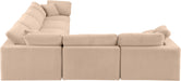 Comfy - 6 Piece Velvet Modular Corner Sectional - Simple Home Plus