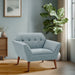 Newport - Wide Mid-Century Modern Lounge Chair (Set of 2) - Light Blue - Simple Home Plus