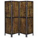 Deepika - 4-Panel Room Divider Folding Screen - Rustic Nutmeg - Simple Home Plus