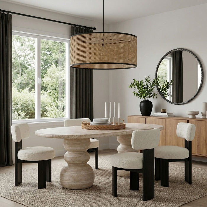 Navo - Indoor/Outdoor Dining Table - Travertine - Simple Home Plus
