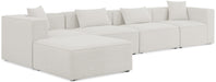 Cube - Linen 5 Piece Modular Sectional With Chaise - Simple Home Plus