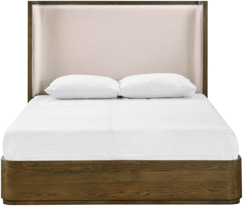 Tiberio - Textured Fabric Bed - Simple Home Plus