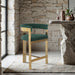 Romeo - Boucle Counter Stool With Gold Base (Set of 2) - Simple Home Plus