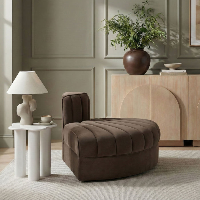 Rummi - Velvet Performance Fabric Upholstered Modular Chair - Simple Home Plus