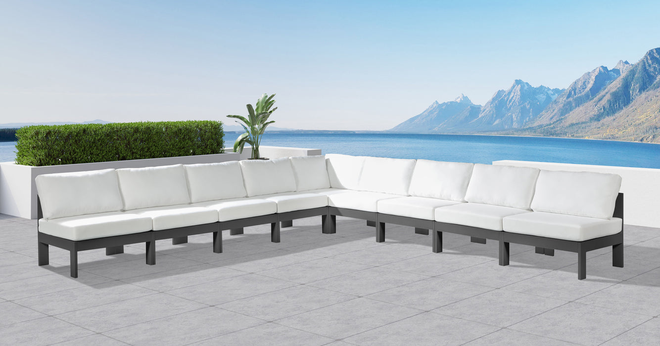 Nizuc - Outdoor Patio 9 Piece Modular Sectional With Gray Frame - Simple Home Plus