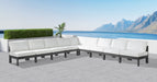 Nizuc - Outdoor Patio 9 Piece Modular Sectional With Gray Frame - Simple Home Plus