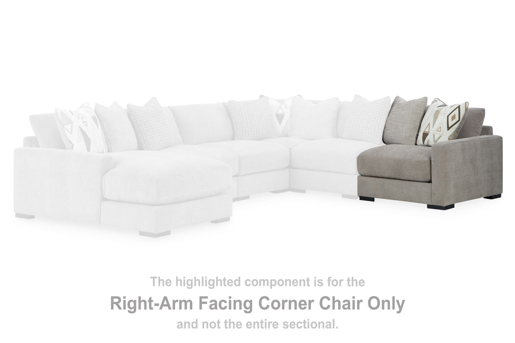 Aslan Court - Raf Corner Chair - Pebble - Simple Home Plus