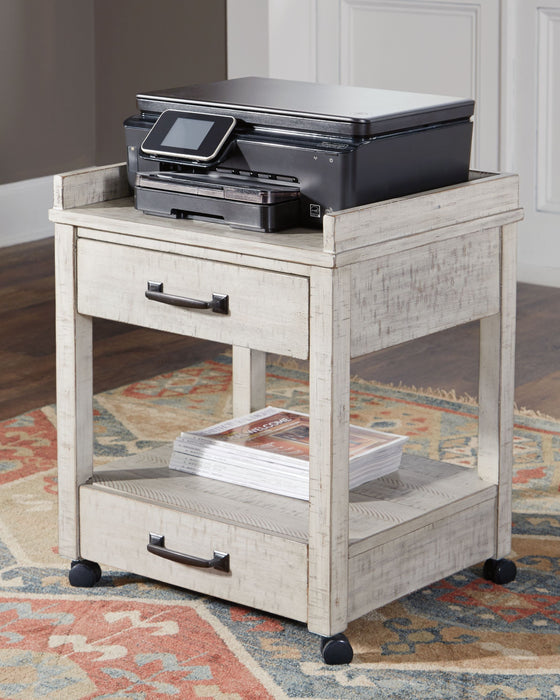 Carynhurst - Whitewash - Printer Stand - Simple Home Plus