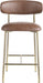 Lupita - Counter Stool With Brushed Gold Frame (Set of 2) - Simple Home Plus