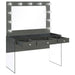 Afshan - 3-Drawer Vanity Set With Lighting - Gray High Gloss - Simple Home Plus