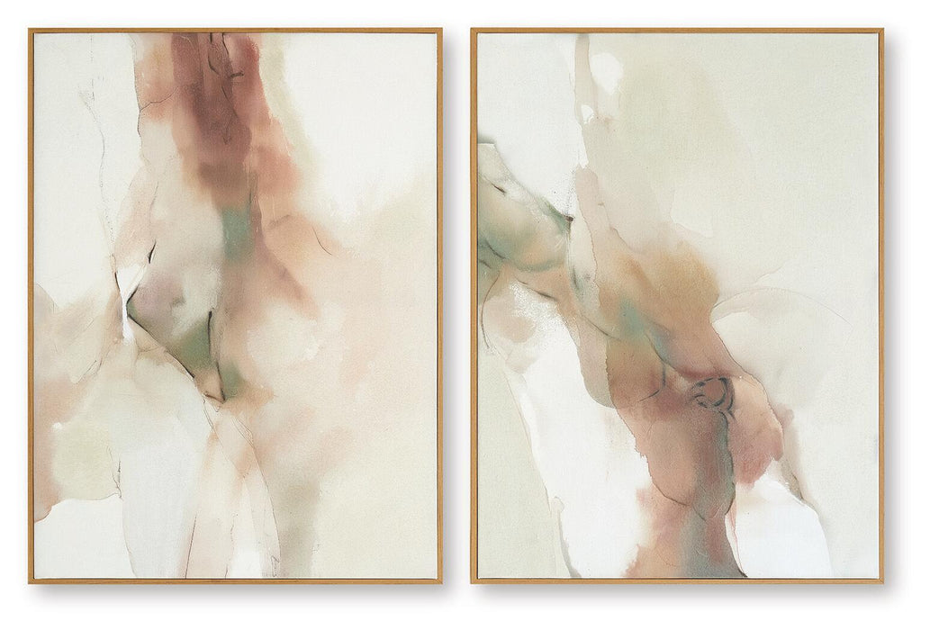 Brettwarth - Wall Art Set (Set of 2) - Green / Blue / Yellow