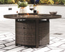 Paradise Trail - Medium Brown - Round Fire Pit Table - Simple Home Plus