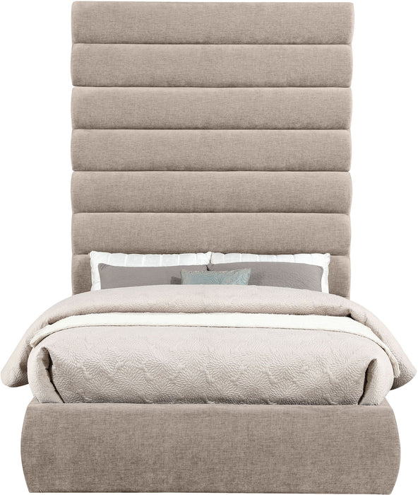 Adam - Chenille Fabric Bed With 89" Headboard - Simple Home Plus