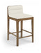 Ellis - Vegan Leather Upholstered Counter Stool (Set of 2) - Brown Base - Simple Home Plus