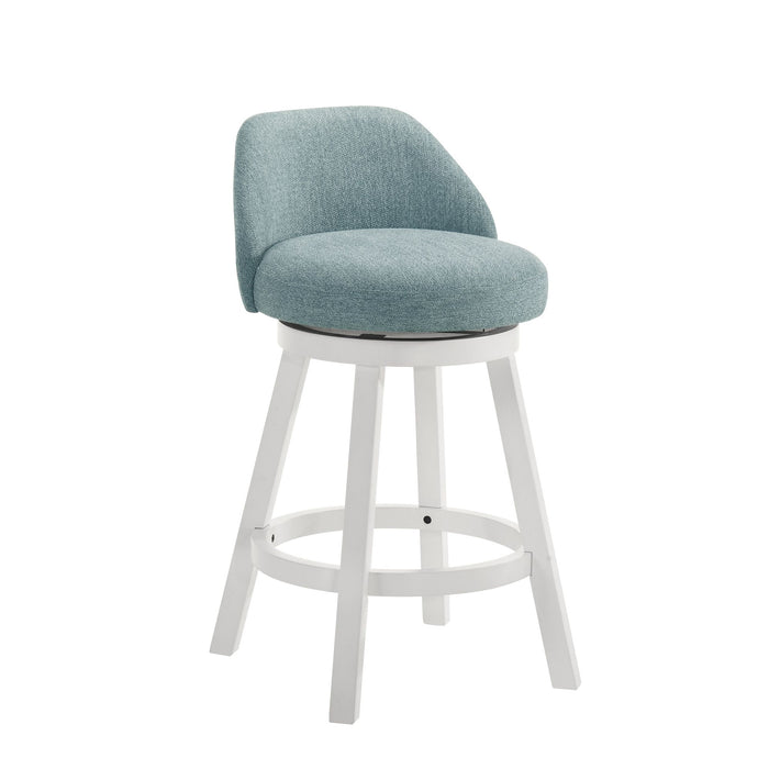 Erika - Modern Transitional Swivel Wood Counter Height Kitchen Bar Stool - Simple Home Plus
