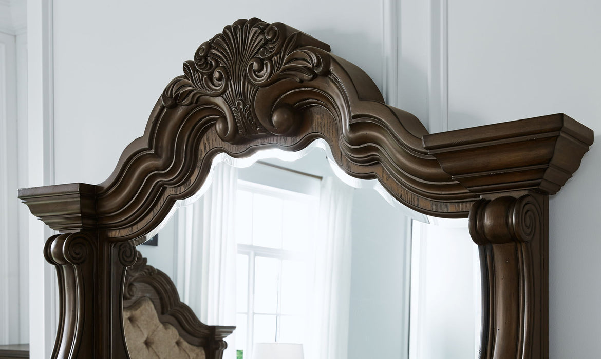 Maylee - Bedroom Mirror - Dark Brown - Simple Home Plus