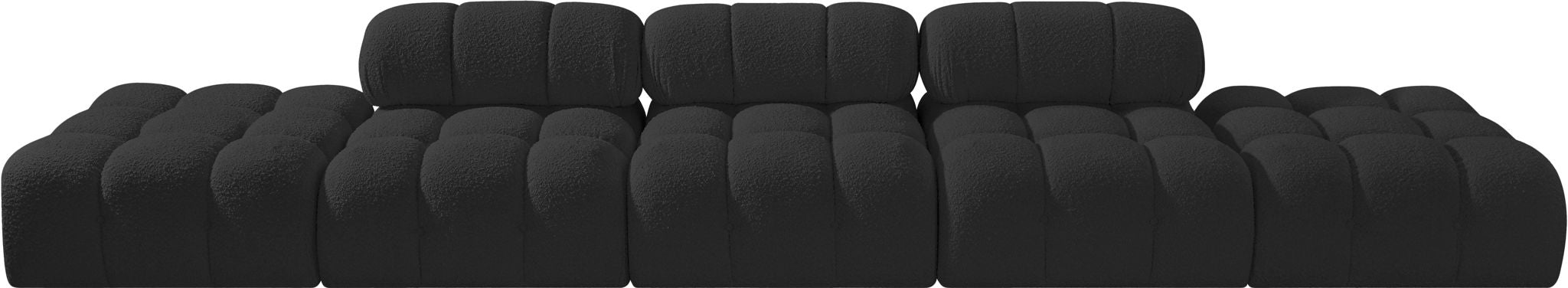 Ames - 5 Piece Boucle Upholstered Modular Sofa With 2 Armless Seats - Simple Home Plus