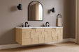 Leonardo - Engineered Stone And Solid Wood 24" Wall Mounted Bathroom Vanity - Simple Home Plus