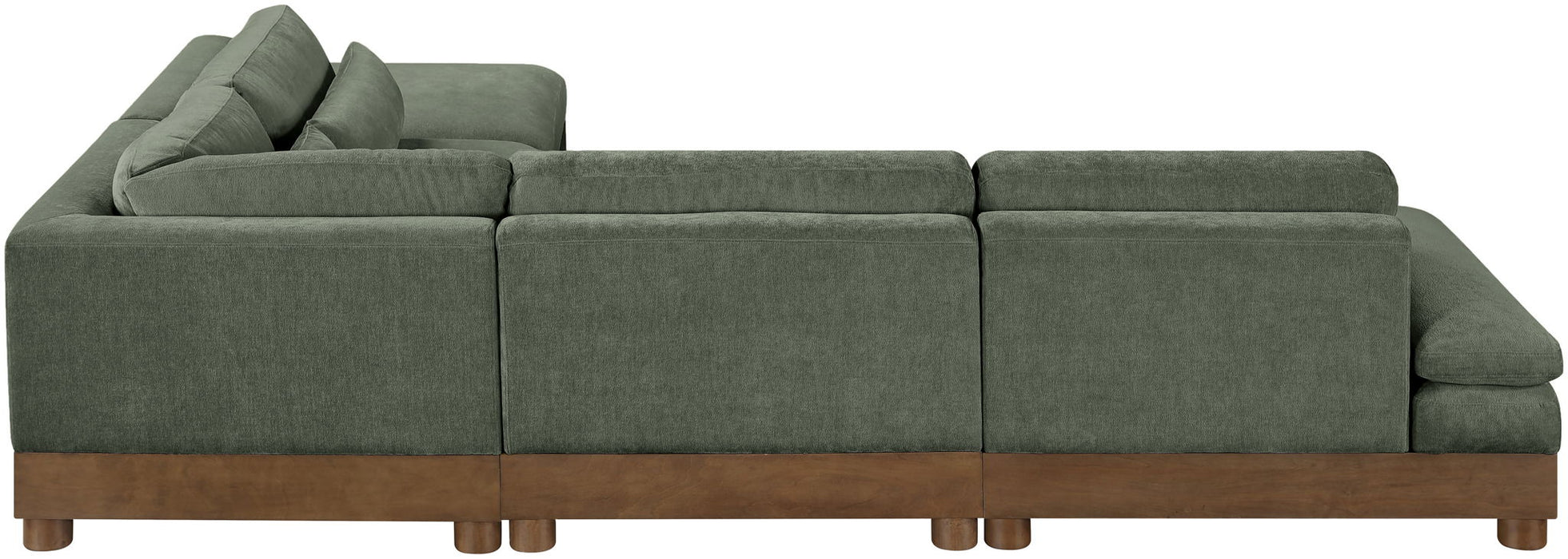 Turin - Chenille Fabric Upholstered Modular Sectional - Green - Simple Home Plus
