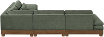 Turin - Chenille Fabric Upholstered Modular Sectional - Green - Simple Home Plus