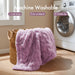 Ruched Fur - Throw - Purple - Simple Home Plus