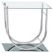 Danville - Rectangular U-Shaped Glass Top Table - Simple Home Plus