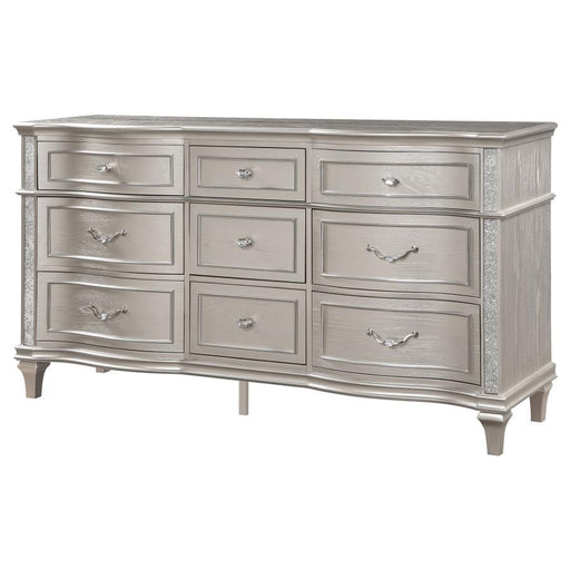 Evangeline - 9-Drawer Dresser - Silver Oak - Simple Home Plus