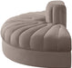 Rummi - Velvet Performance Fabric Upholstered 2 Piece  Rounded Modular Loveseat - Simple Home Plus