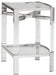 Chaseton - Clear / Silver Finish - Accent Table - Simple Home Plus