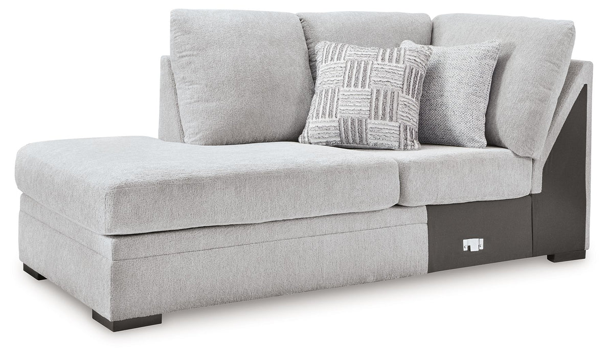 Gabyleigh - Laf Corner Chaise - Nickel - Simple Home Plus