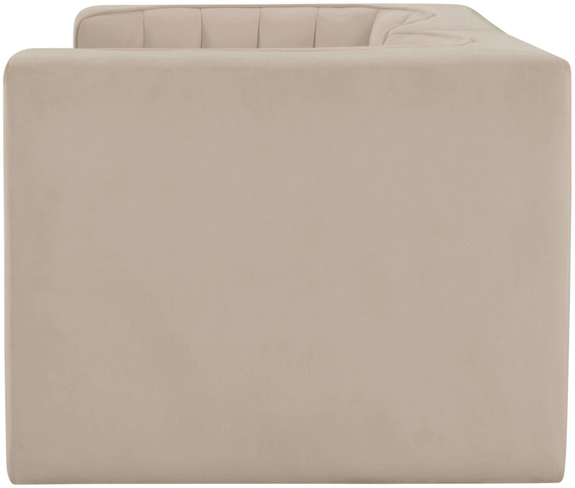 Rummi - Velvet Performance Fabric Upholstered 2 Piece Modular Loveseat - Simple Home Plus