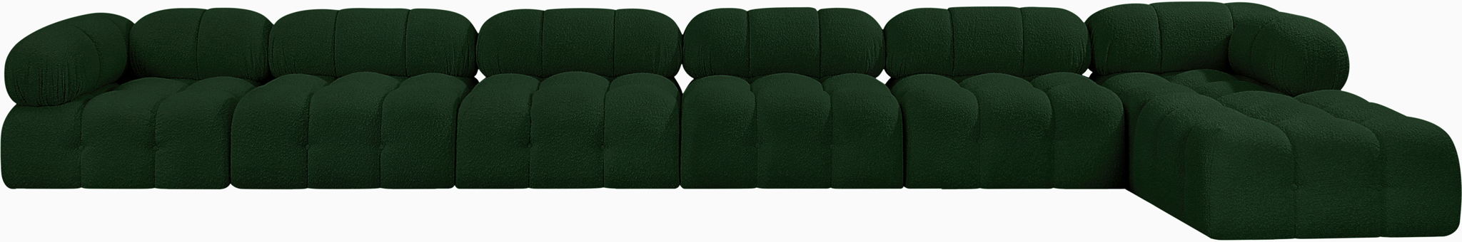 Ames - 7 Piece Boucle Fabric Modular L-Shaped Sectional - Simple Home Plus
