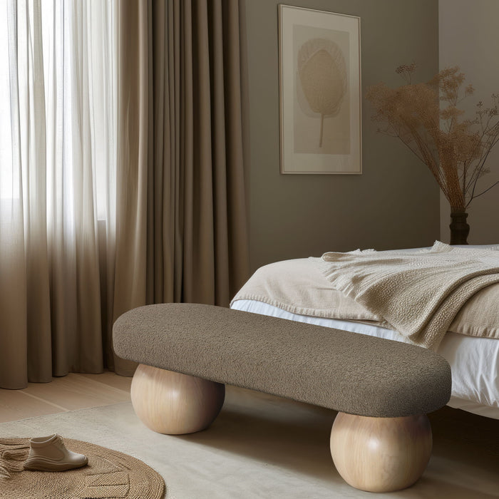 Bowie - Bench - Light Brown Legs - Simple Home Plus