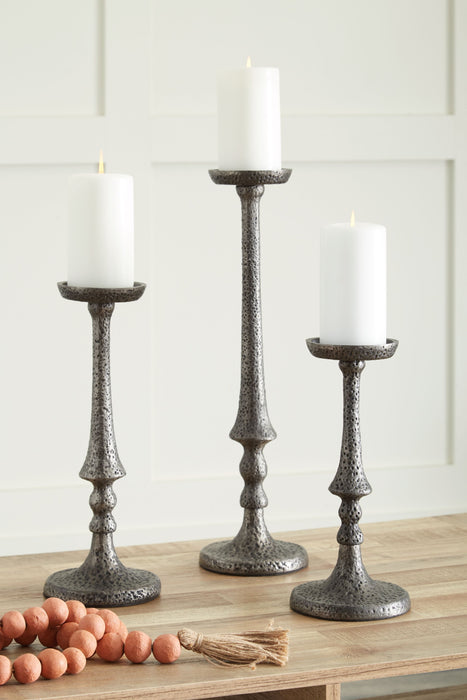 Eravell - Pewter Finish - Candle Holder Set (Set of 3) - Simple Home Plus