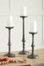 Eravell - Pewter Finish - Candle Holder Set (Set of 3) - Simple Home Plus