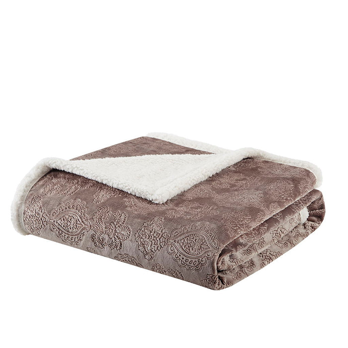 Elma - Oversized Textured Throw - Tan - Simple Home Plus