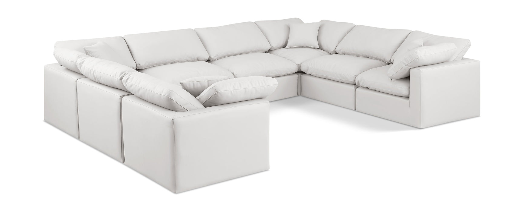 Indulge - Faux Leather 8 Piece Modular Sectional - Simple Home Plus