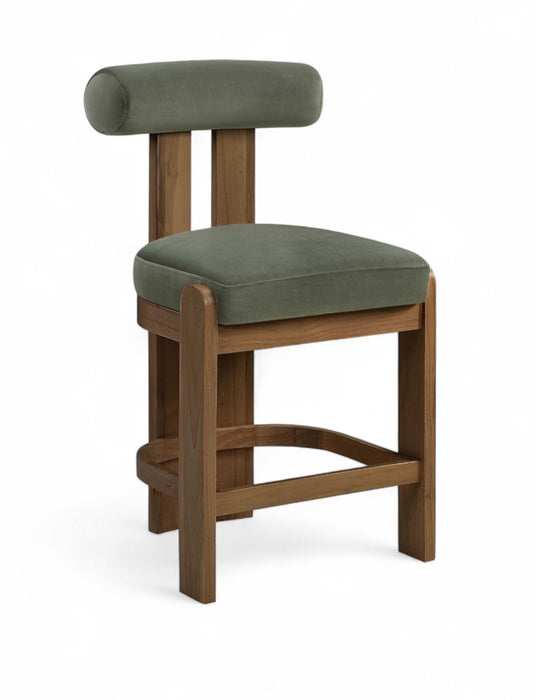 Arienzo - Velvet Upholstered Counter Stool (Set of 2) - Simple Home Plus