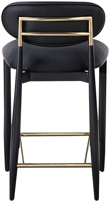 Riccio - Stool - Black And Gold Frame - Simple Home Plus
