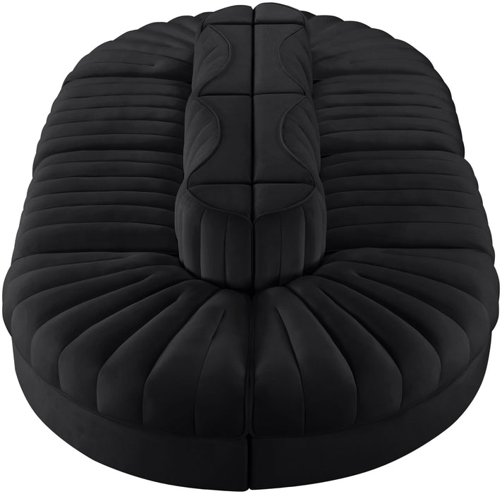Rummi - Oval Velvet Performance Fabric Upholstered 8 Piece Modular Sectional - Simple Home Plus