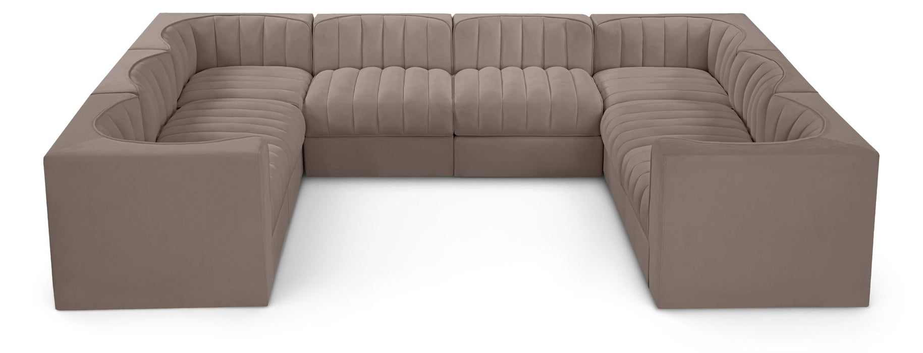 Rummi - Velvet Performance Fabric Upholstered Modular Sectional - Simple Home Plus