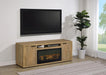 Fuller - 60" 2-Door TV Stand Fireplace Media Console - Mango - Simple Home Plus