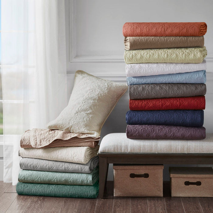 Quebec - 3 Piece King/California King Reversible Quilt Set - Balsam Green - Simple Home Plus
