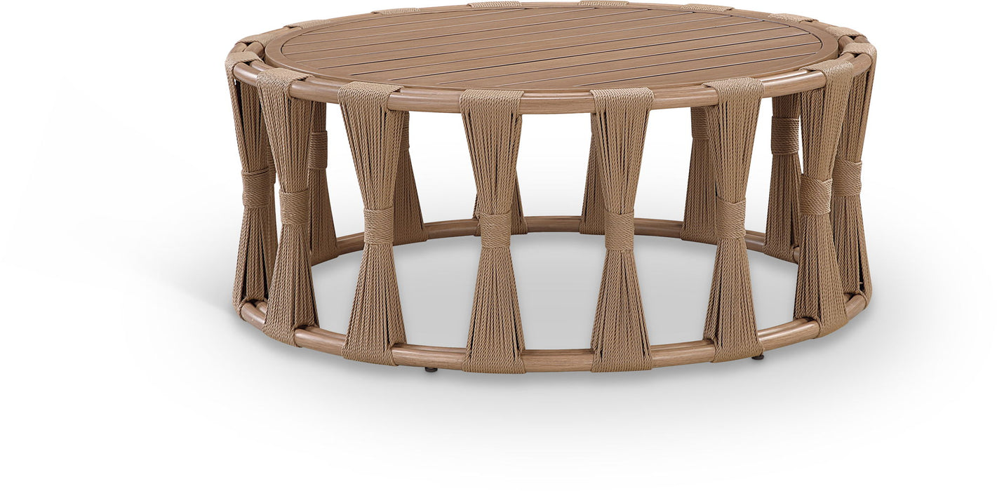 San Pietro - Aluminum Outdoor Patio Coffee Table - Natural - Simple Home Plus